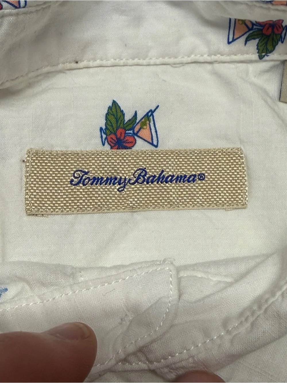 Tommy Bahama Men's Short Sleeve White Cocktail Hawaiian Shirt Size XL - Picture 4 of 9